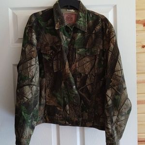 Men's large Wrangler camo jacket, denim material